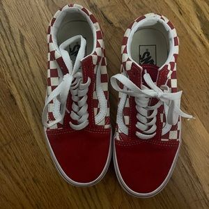 RED CHECKERED VANS